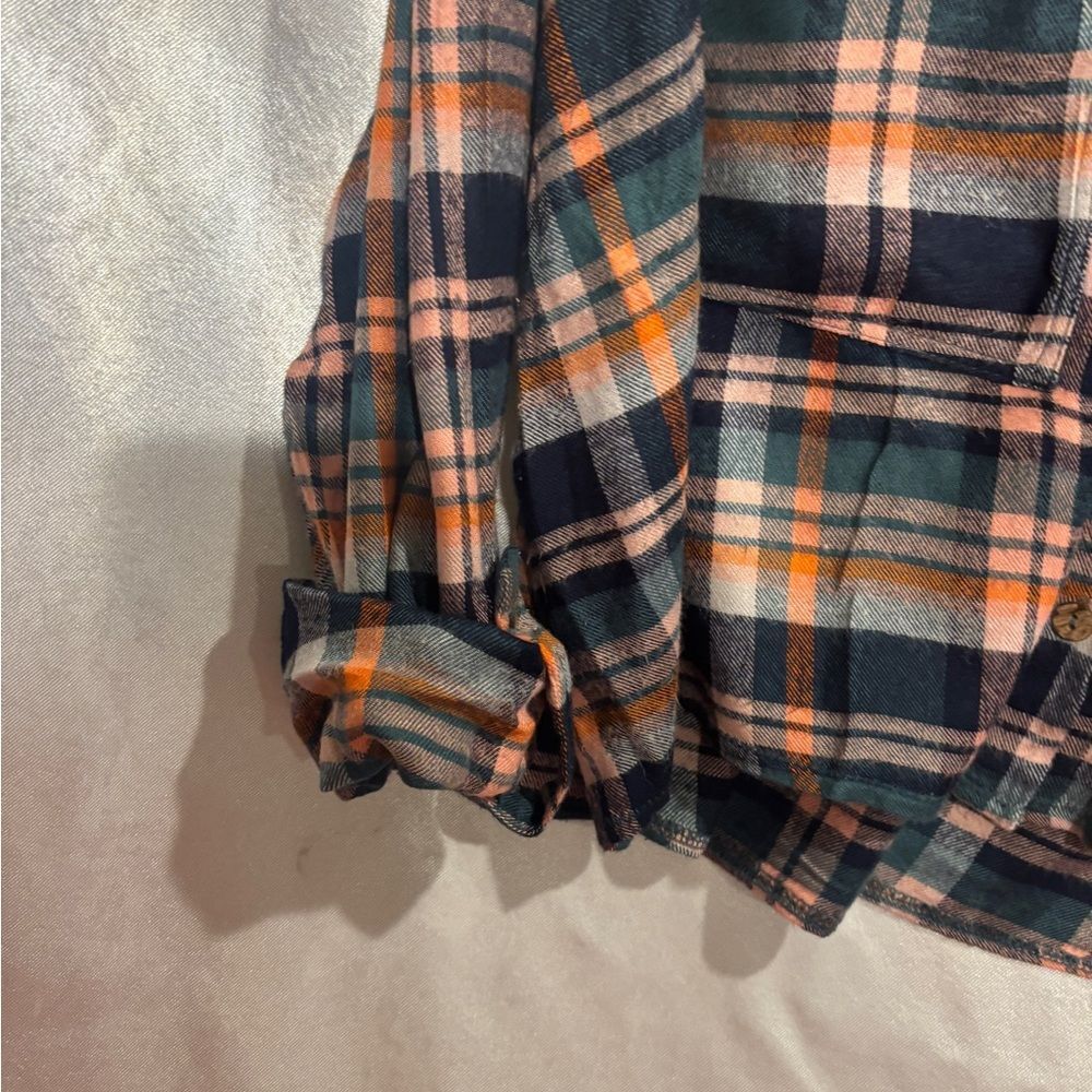 Free people Plaid soft Flannel Shirt M - Picture 4 of 5